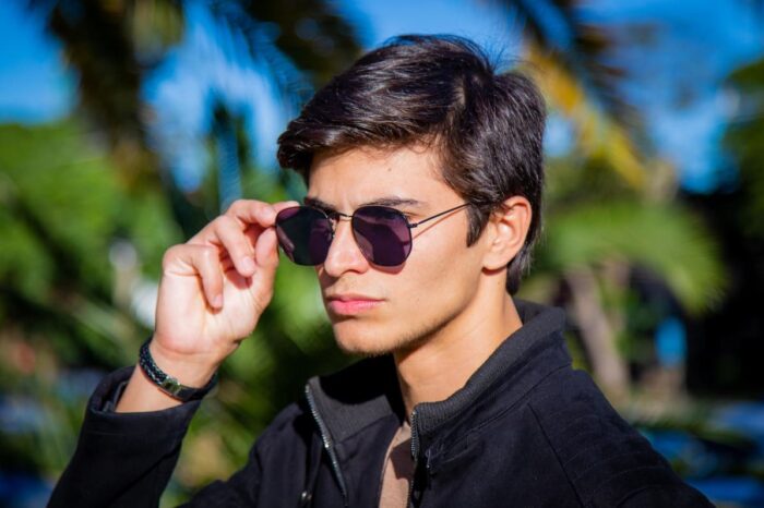 Óculos Unissex Hexagonal